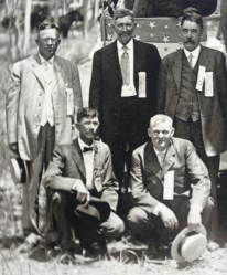 Louis Sickenberger, kneeling on the left