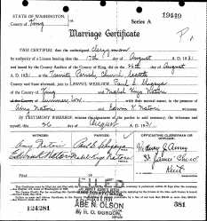 Natori-Shigaya Marriage Certificate, 1931
